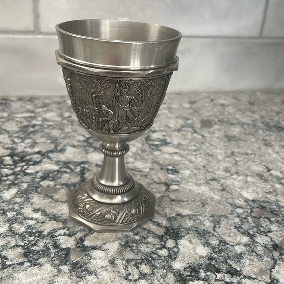 Ancient pewter wine goblet! - Picture 1 of 6